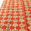 小紋 しつけ糸付き 混紡 古典柄 袷仕立て 身丈155cm 裄丈63.5cm リサイクル着物 着物 紬地 橙_画像5