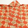 小紋 しつけ糸付き 混紡 古典柄 袷仕立て 身丈155cm 裄丈63.5cm リサイクル着物 着物 紬地 橙_画像18