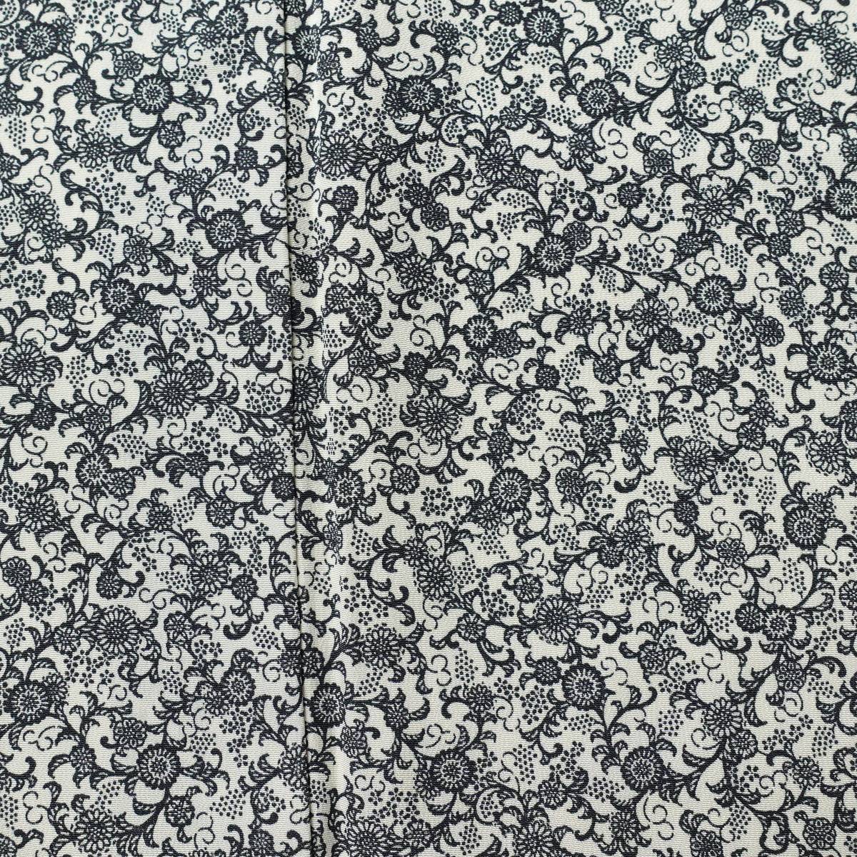 小紋 総柄 正絹 花柄 袷仕立て 身丈155.5cm 裄丈64cm リサイクル着物 着物 白_画像6