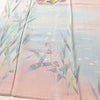 訪問着 しつけ糸付き 縮緬 正絹 風景柄 袷仕立て 身丈163.5cm 裄丈66.5cm リサイクル着物 着物 入学式 卒業式 結婚式 七五三 お宮参り フォーマル ピンク_画像4