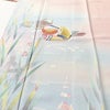訪問着 しつけ糸付き 縮緬 正絹 風景柄 袷仕立て 身丈163.5cm 裄丈66.5cm リサイクル着物 着物 入学式 卒業式 結婚式 七五三 お宮参り フォーマル ピンク_画像5