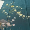 訪問着 落款入り 正絹 風景柄 袷仕立て 身丈160cm 裄丈65cm リサイクル着物 着物 緑・うぐいす色_画像5