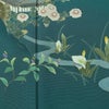 訪問着 落款入り 正絹 風景柄 袷仕立て 身丈160cm 裄丈65cm リサイクル着物 着物 緑・うぐいす色_画像6