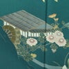 訪問着 落款入り 正絹 風景柄 袷仕立て 身丈160cm 裄丈65cm リサイクル着物 着物 緑・うぐいす色_画像9