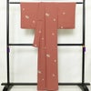 小紋 総柄 ポリエステル 古典柄 袷仕立て 身丈161.5cm 裄丈66cm リサイクル着物 着物 茶_画像2