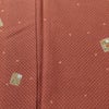 小紋 総柄 ポリエステル 古典柄 袷仕立て 身丈161.5cm 裄丈66cm リサイクル着物 着物 茶_画像6