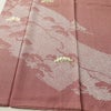 付け下げ 正絹 木の葉・植物柄 袷仕立て 身丈154.5cm 裄丈64cm リサイクル着物 着物 刺繍 金糸 入学式 七五三 お宮参り フォーマル くすみピンク ピンク_画像4