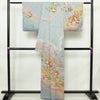 訪問着 正絹 古典柄 袷仕立て 身丈161cm 裄丈65.5cm リサイクル着物 着物 箔 金彩 入学式 卒業式 結婚式 七五三 お宮参り フォーマル 青・紺_画像2
