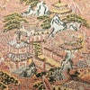 名古屋帯 全通柄 良品 正絹 風景柄 通し仕立て なごや帯 リサイクル帯 帯 ピンク_画像8