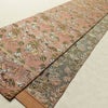 名古屋帯 全通柄 良品 正絹 風景柄 通し仕立て なごや帯 リサイクル帯 帯 ピンク_画像10