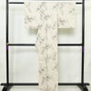 紬 バチ衿仕立て 正絹 花柄 袷仕立て 身丈162cm 裄丈64.5cm リサイクル着物 着物 クリーム_画像2