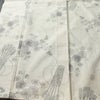 紬 バチ衿仕立て 正絹 花柄 袷仕立て 身丈162cm 裄丈64.5cm リサイクル着物 着物 クリーム_画像4