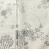 紬 バチ衿仕立て 正絹 花柄 袷仕立て 身丈162cm 裄丈64.5cm リサイクル着物 着物 クリーム_画像6