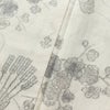 紬 バチ衿仕立て 正絹 花柄 袷仕立て 身丈162cm 裄丈64.5cm リサイクル着物 着物 クリーム_画像7