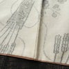 紬 バチ衿仕立て 正絹 花柄 袷仕立て 身丈162cm 裄丈64.5cm リサイクル着物 着物 クリーム_画像13