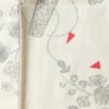 紬 バチ衿仕立て 正絹 花柄 袷仕立て 身丈162cm 裄丈64.5cm リサイクル着物 着物 クリーム_画像14