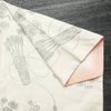 紬 バチ衿仕立て 正絹 花柄 袷仕立て 身丈162cm 裄丈64.5cm リサイクル着物 着物 クリーム_画像19