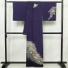 付け下げ　辻が花 翠山工房 落款入り 正絹 花柄 袷仕立て 身丈160.5cm 裄丈69cm リサイクル着物 着物 金彩 入学式 七五三 お宮参り フォーマル 紫・藤色_画像2