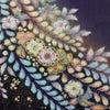 付け下げ　辻が花 翠山工房 落款入り 正絹 花柄 袷仕立て 身丈160.5cm 裄丈69cm リサイクル着物 着物 金彩 入学式 七五三 お宮参り フォーマル 紫・藤色_画像13