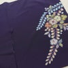 付け下げ　辻が花 翠山工房 落款入り 正絹 花柄 袷仕立て 身丈160.5cm 裄丈69cm リサイクル着物 着物 金彩 入学式 七五三 お宮参り フォーマル 紫・藤色_画像23
