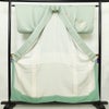 付け下げ 正絹 花柄 袷仕立て 身丈156.5cm 裄丈62.5cm リサイクル着物 着物 箔 金彩 入学式 卒業式 七五三 お宮参り フォーマル 桜 緑・うぐいす色_画像3