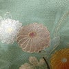 付け下げ 正絹 花柄 袷仕立て 身丈156.5cm 裄丈62.5cm リサイクル着物 着物 箔 金彩 入学式 卒業式 七五三 お宮参り フォーマル 桜 緑・うぐいす色_画像12