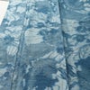 単衣 紬 正絹 花柄 単衣仕立て 身丈153cm 裄丈62.5cm リサイクル着物 着物 青・紺_画像7