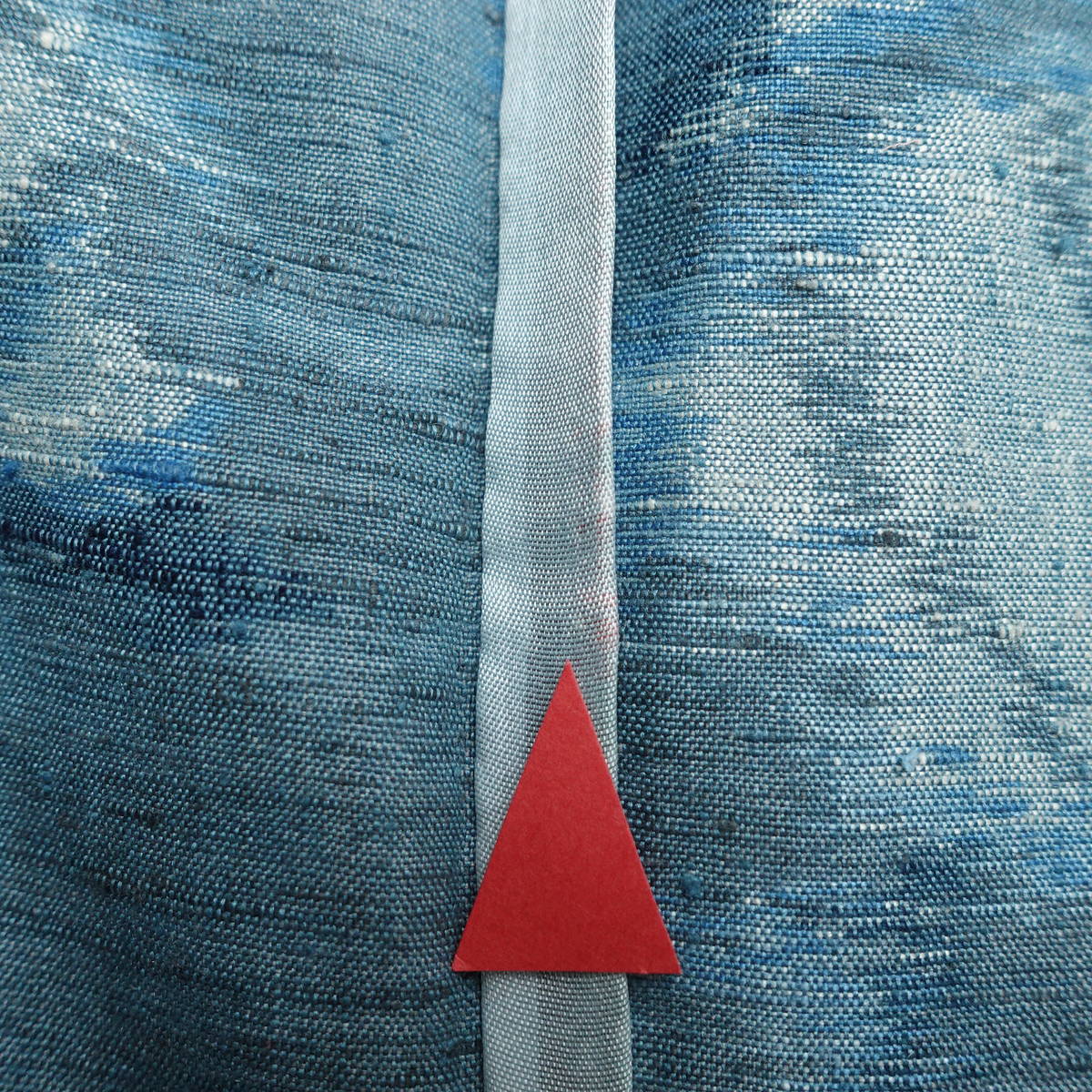 単衣 紬 正絹 花柄 単衣仕立て 身丈153cm 裄丈62.5cm リサイクル着物 着物 青・紺_画像27
