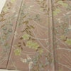 単衣 小紋 良品 ポリエステル 木の葉・植物柄 単衣仕立て 身丈168.5cm 裄丈67cm リサイクル着物 着物 ベージュ_画像4