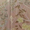 単衣 小紋 良品 ポリエステル 木の葉・植物柄 単衣仕立て 身丈168.5cm 裄丈67cm リサイクル着物 着物 ベージュ_画像6