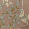 単衣 小紋 良品 ポリエステル 木の葉・植物柄 単衣仕立て 身丈168.5cm 裄丈67cm リサイクル着物 着物 ベージュ_画像9
