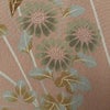 単衣 小紋 良品 ポリエステル 木の葉・植物柄 単衣仕立て 身丈168.5cm 裄丈67cm リサイクル着物 着物 ベージュ_画像10