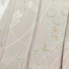 単衣 小紋 良品 ポリエステル 木の葉・植物柄 単衣仕立て 身丈168.5cm 裄丈67cm リサイクル着物 着物 ベージュ_画像19