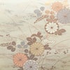 名古屋帯 六通柄 良品 正絹 花柄 名古屋仕立て なごや帯 リサイクル帯 帯 箔 菊 ベージュ_画像2