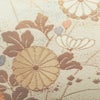 名古屋帯 六通柄 良品 正絹 花柄 名古屋仕立て なごや帯 リサイクル帯 帯 箔 菊 ベージュ_画像4