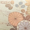 名古屋帯 六通柄 良品 正絹 花柄 名古屋仕立て なごや帯 リサイクル帯 帯 箔 菊 ベージュ_画像5