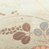 名古屋帯 六通柄 良品 正絹 花柄 名古屋仕立て なごや帯 リサイクル帯 帯 箔 菊 ベージュ_画像6