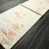 名古屋帯 六通柄 良品 正絹 花柄 名古屋仕立て なごや帯 リサイクル帯 帯 箔 菊 ベージュ_画像11