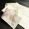 名古屋帯 六通柄 良品 正絹 花柄 名古屋仕立て なごや帯 リサイクル帯 帯 箔 菊 ベージュ_画像26