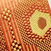 名古屋帯 六通柄 良品 正絹 幾何学柄・抽象柄 通し仕立て なごや帯 リサイクル帯 帯 橙_画像5