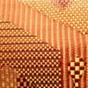 名古屋帯 六通柄 良品 正絹 幾何学柄・抽象柄 通し仕立て なごや帯 リサイクル帯 帯 橙_画像6