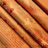 名古屋帯 六通柄 良品 正絹 幾何学柄・抽象柄 通し仕立て なごや帯 リサイクル帯 帯 橙_画像21