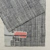 名古屋帯 太鼓柄 正絹 幾何学柄・抽象柄 通し仕立て なごや帯 リサイクル帯 帯 紬地 グレー_画像15