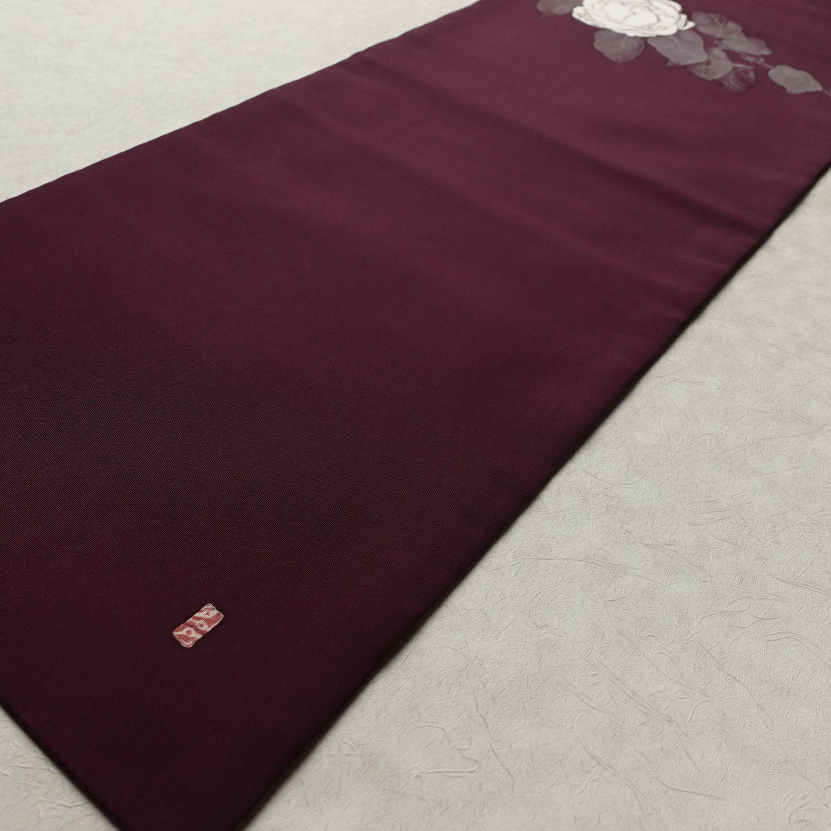 名古屋帯 太鼓柄 落款入り 正絹 花柄 名古屋仕立て なごや帯 リサイクル帯 帯 シンプル 紫・藤色_画像13
