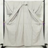 単衣 紬 しつけ糸付き 正絹 古典柄 単衣仕立て 身丈163.5cm 裄丈65cm 絞り リサイクル着物 着物 グレー_画像3