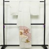 色留袖 良品 綸子 しつけ糸付き 一つ紋付き 伊達衿付き 正絹 流水・波柄 袷仕立て 身丈156.5cm 裄丈65.5cm リサイクル着物 着物 刺繍 絞り 共八掛 結婚式 フォーマル ライトグレー グレー_画像2