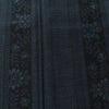 紬 美品 しつけ糸付き 正絹 花柄 袷仕立て 身丈163cm 裄丈65.5cm リサイクル着物 着物 青・紺_画像6