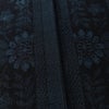 紬 美品 しつけ糸付き 正絹 花柄 袷仕立て 身丈163cm 裄丈65.5cm リサイクル着物 着物 青・紺_画像12