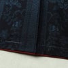 紬 美品 しつけ糸付き 正絹 花柄 袷仕立て 身丈163cm 裄丈65.5cm リサイクル着物 着物 青・紺_画像13