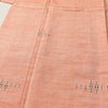 紬 美品 正絹 幾何学柄・抽象柄 袷仕立て 身丈165cm 裄丈64.5cm リサイクル着物 一部しつけ糸付き 着物 橙_画像5